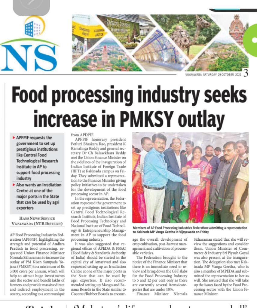 Food Processing industry seeks increase in PMKSY outlay
