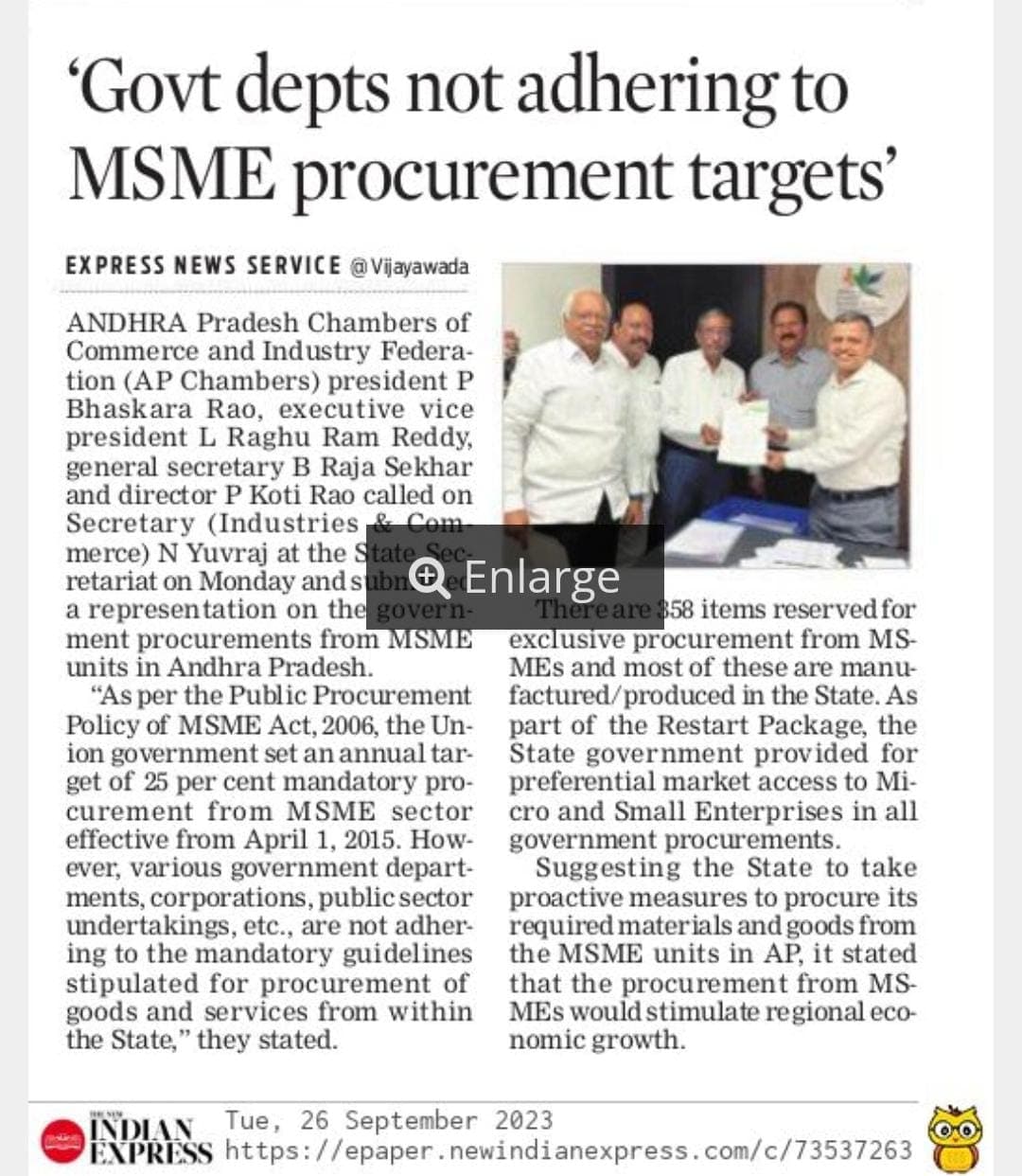 Govt depts not adhering to MSME procurement targets