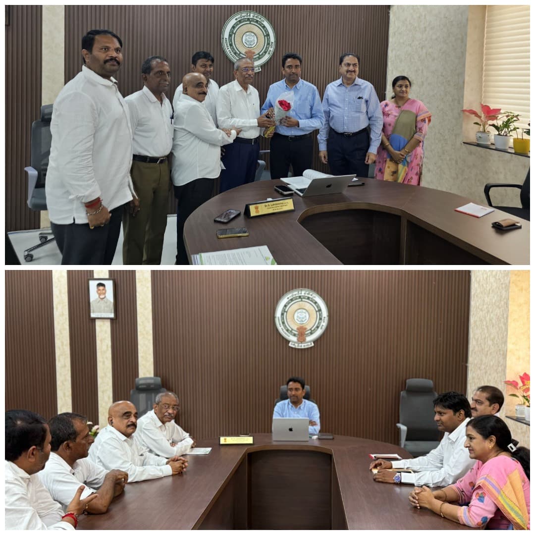 A Delegation From AP Chambers Led By Mr. Potluri Bhaskar Rao Met NTR District Collector Dr. G. Lakshmisha discussed several suggestions for the overall development of Vijayawada and NTR District.