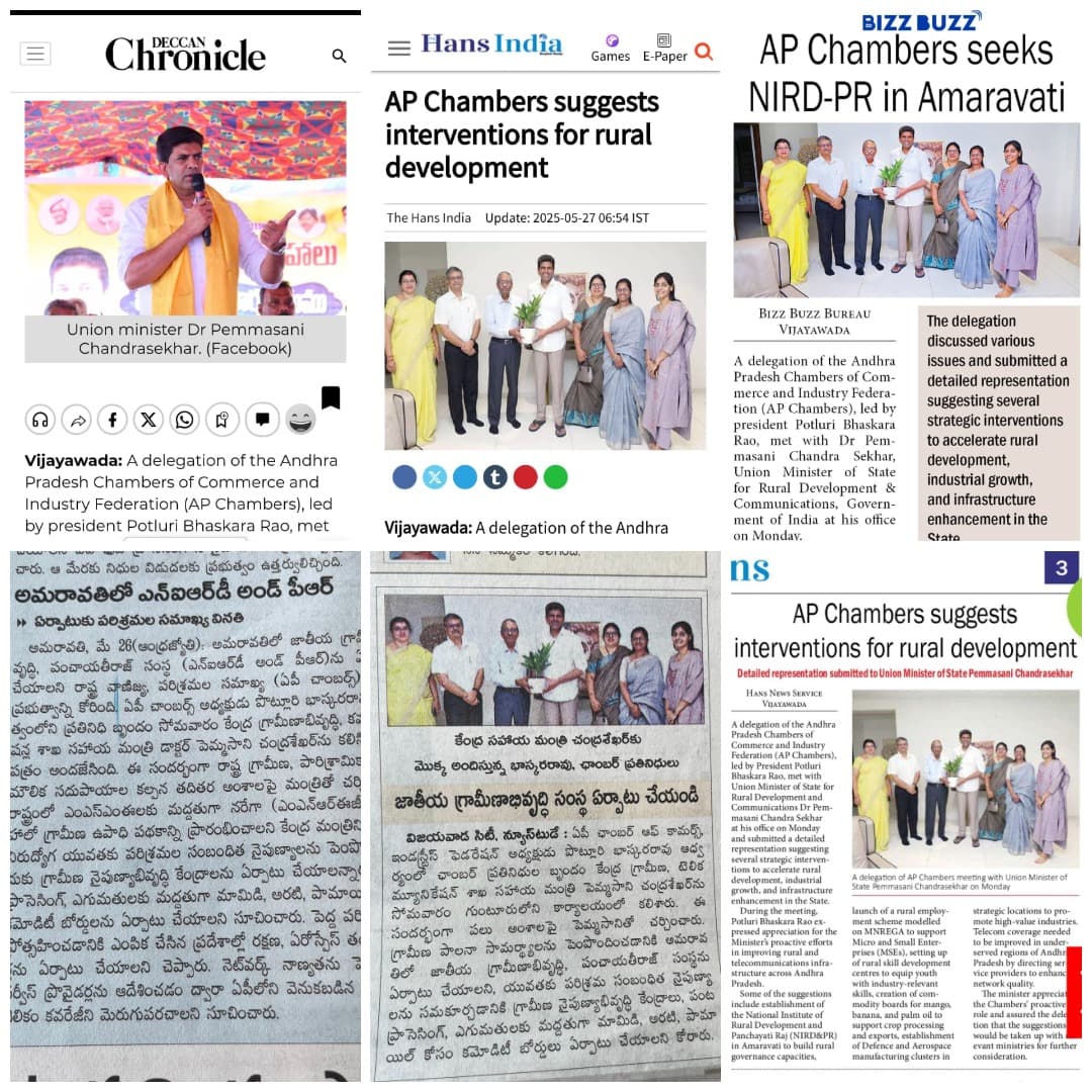 AP Chambers Suggests Interventions for Rural Development.
